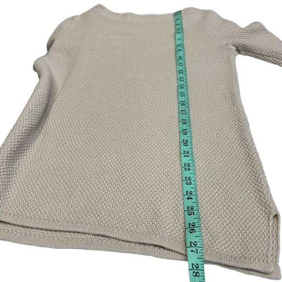 Charter Club Women's Knit Sweater Beige 3/4 Sleeve Size L 60% Cotton 40% Acrylic - Picture 11 of 11